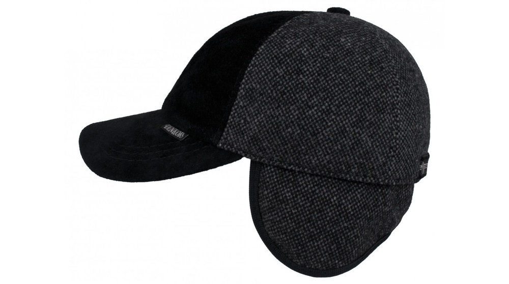 Бейсболка пальтовая ткань+замш/Denkor