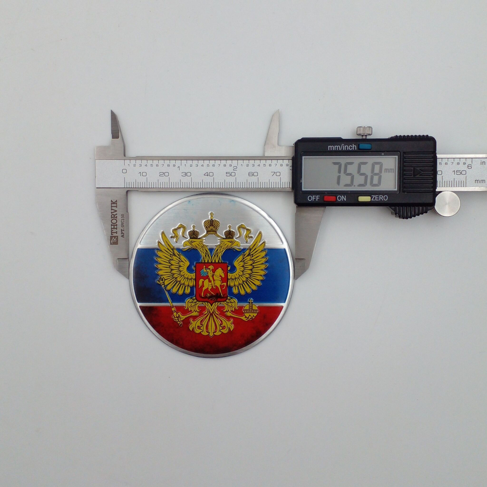 Эмблема (шильдик) Герб России на автомобиль, мотоцикл, гаджет, наклейка Герб России  1 шт
