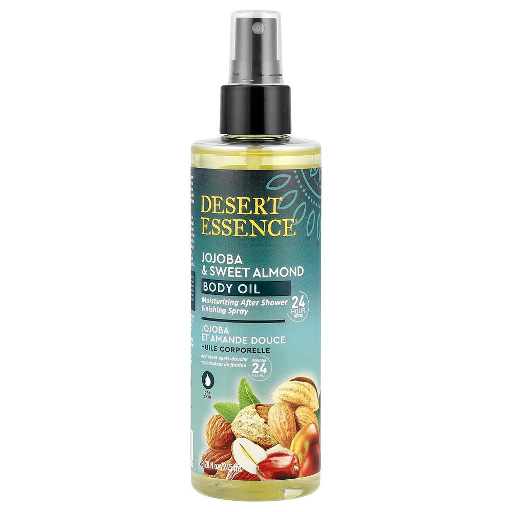 Desert Essence, Масло для тела жожоба и сладкого миндаля, 8,28 жидких унций (245 мл)