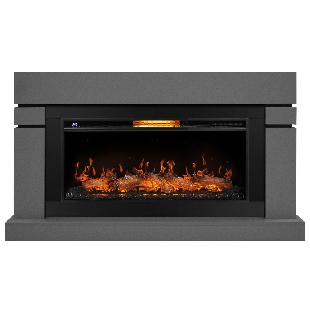 Каминокомплект: Очаг Royal Thermo Aurora RTFP/P-AR40LS, портал Lindos 42/40/36, светло-серый, р/в НС-1707003