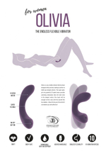 Фиолетовый гнущийся вибратор Olivia - 15,6 см. (Цвет: фиолетовый)