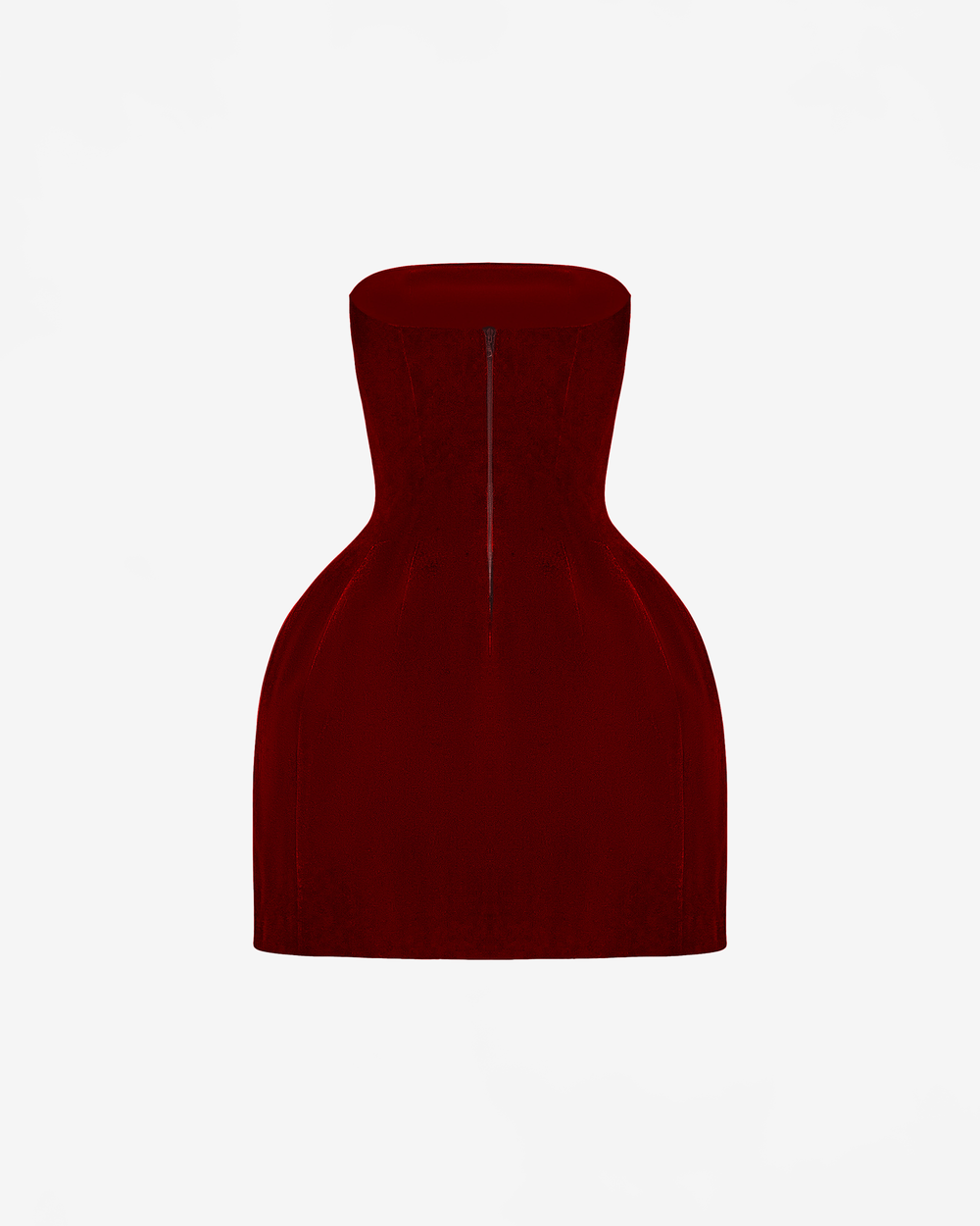 Платье мини корсетного типа из бархата