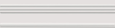 Бордюр Багет Альвао белый матовый (BLB049)