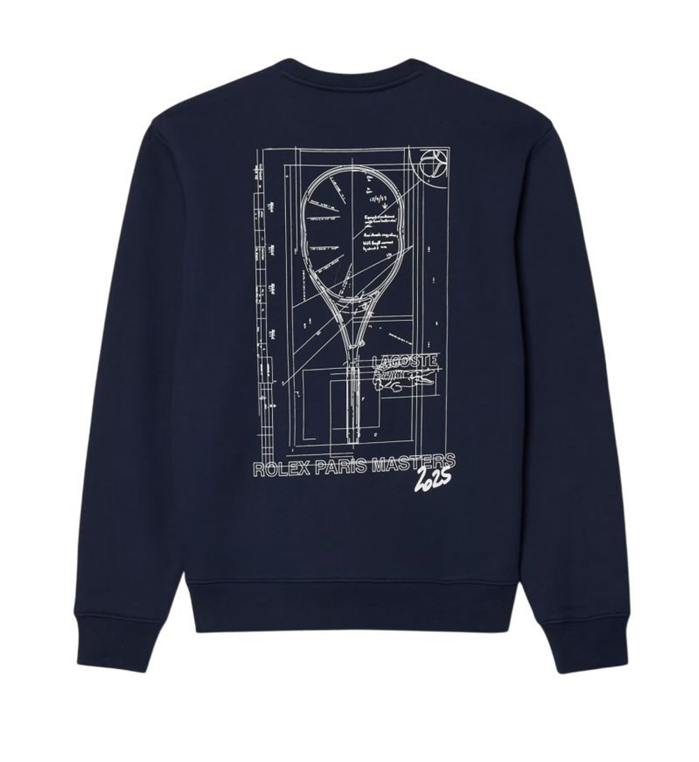 Мужская теннисная кофта Lacoste Rolex Paris Masters Edition - blue navy