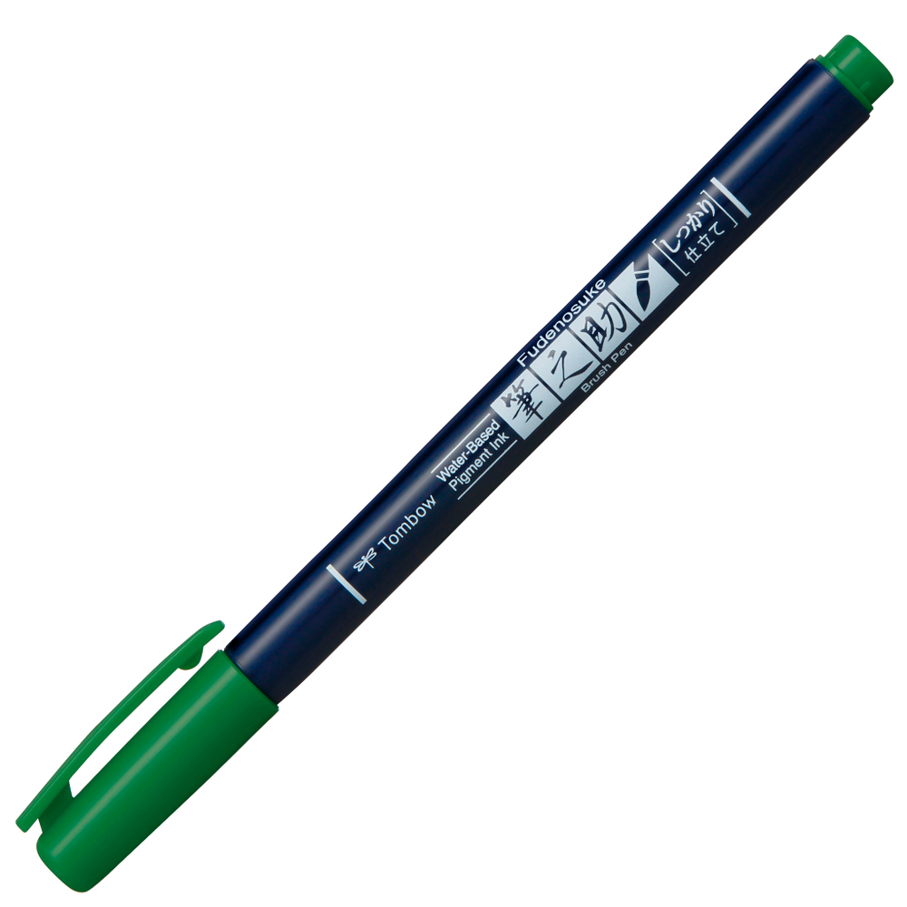 Ручка Tombow Fudenosuke Color (жесткий наконечник, зеленые чернила)