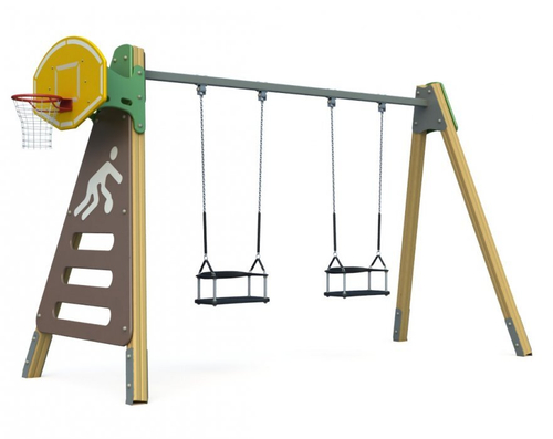 Качели на цепочках двойные для частного сектора КАЧ-1.17