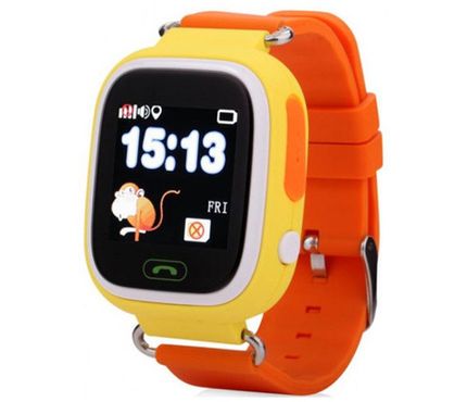 Детские часы с GPS Smart Baby Watch Q90 Желто-оранжевые