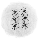 Декоративное украшение, Паутина и 6 пауков, Белый/Черный ВВ