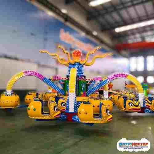 Аттракцион осьминог «Подводные путешествия» 16 кабинок, 32 места 12×12×5 м