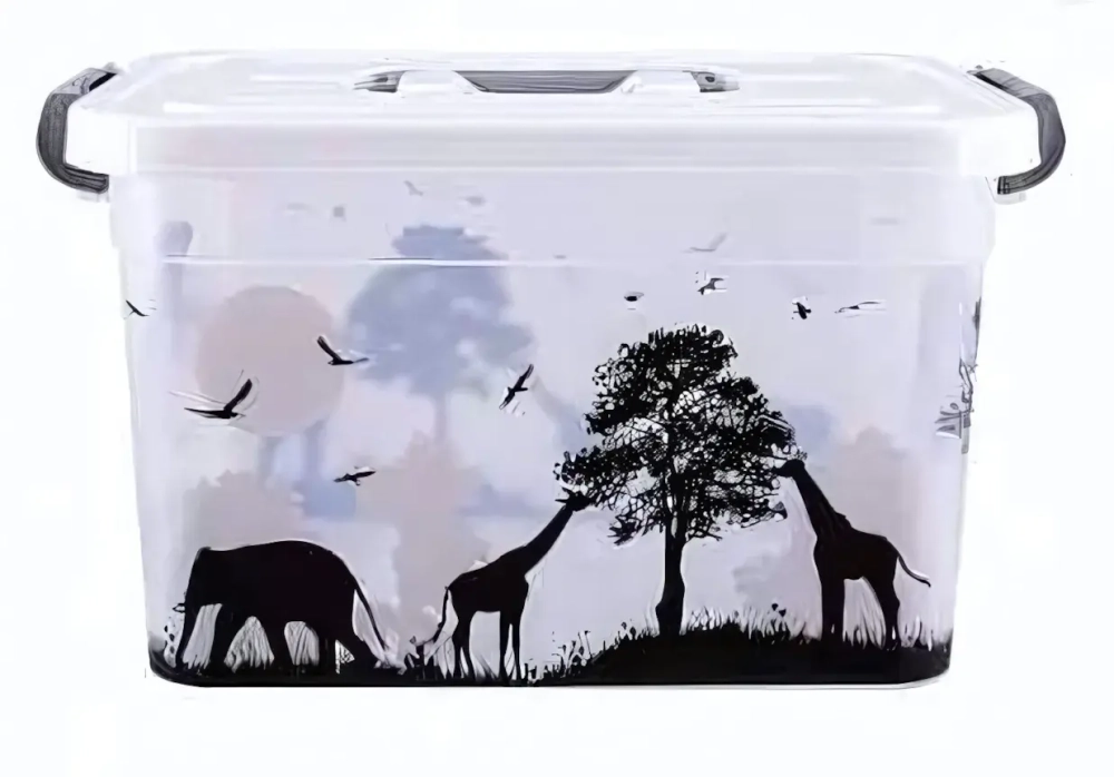 Контейнер универсальный для хранения с крышкой «AFRICA», прозрачный, 35.5*23.5*19см. 10л