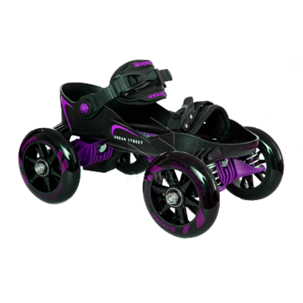 Коньки роликовые квады СКОРПИОН (SCORPION), розовый-черный, 35-39