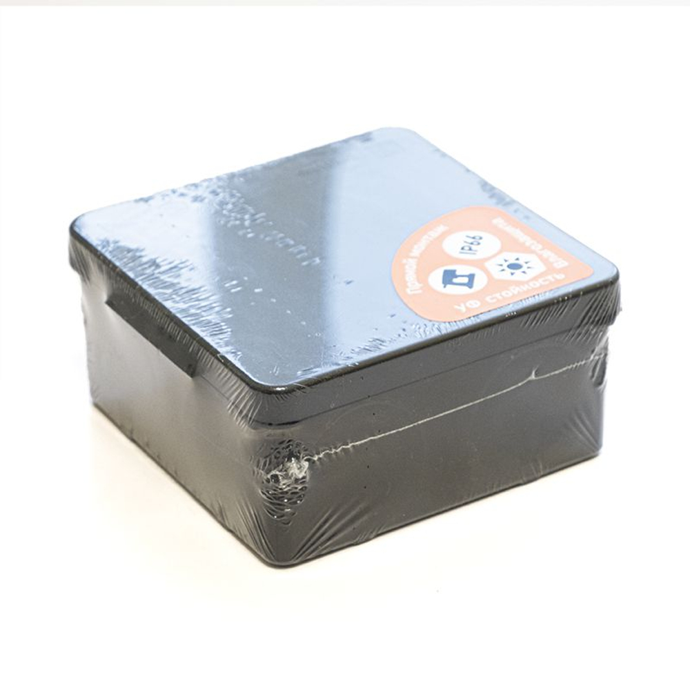 Коробка распределительная ОП 100х100х50мм двухкомпонентн. безгалоген. (HF) для прямого монтажа черн. Промрукав 60-0300-9005