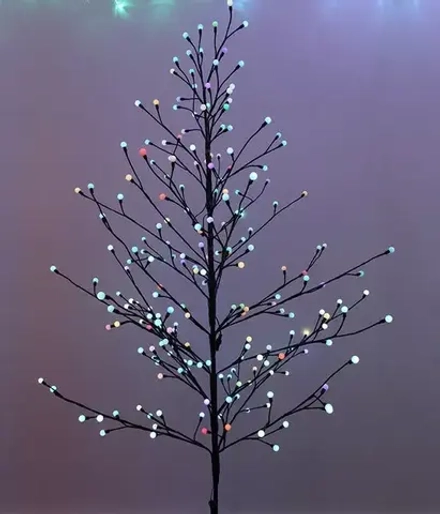 Светодиодная флористика Светодиодное дерево 1.8 м., 220V, 216 RGB мерцающих LED ламп, черный провод, Beauty Led (LC176L-U216C-136)