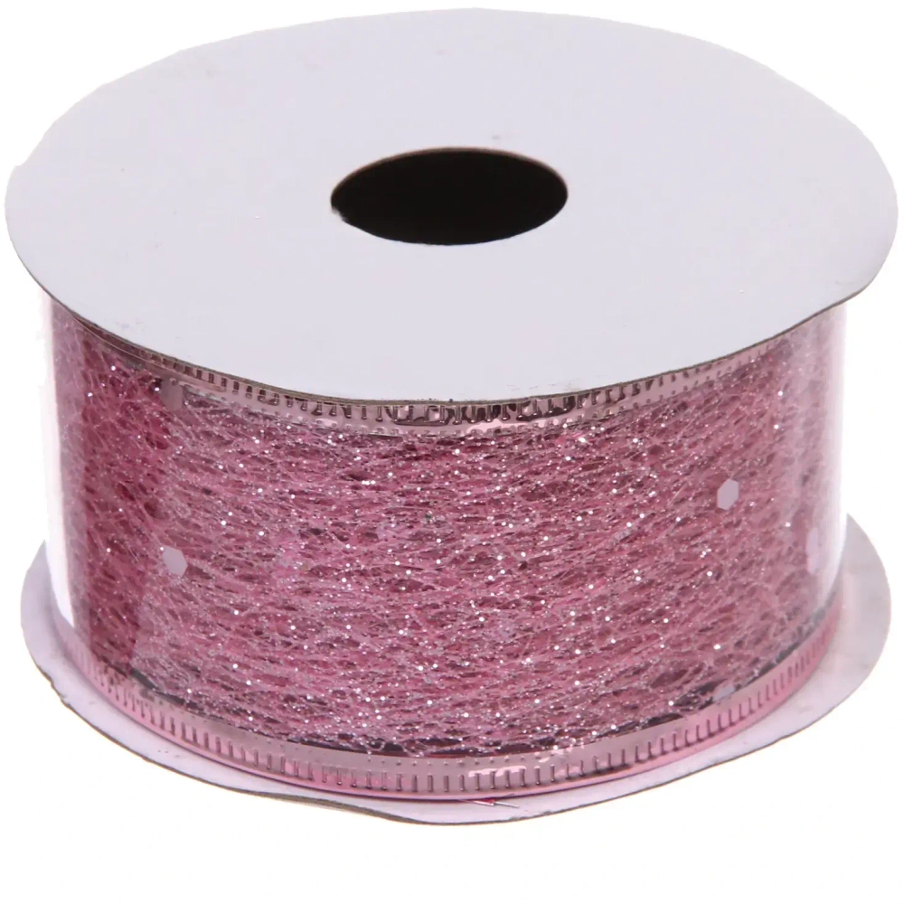 Лента для декорирования «Изящная» 4 см, 2,7 м, Розовый (микс дизайнов)