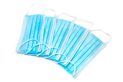 Маска одноразовая  для лица 3х слойная  из спанбонда, 50 шт.