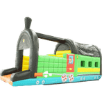 Коммерческий надувной батут "Поезд" с крышей