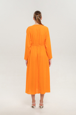 Платье, оранжевый
