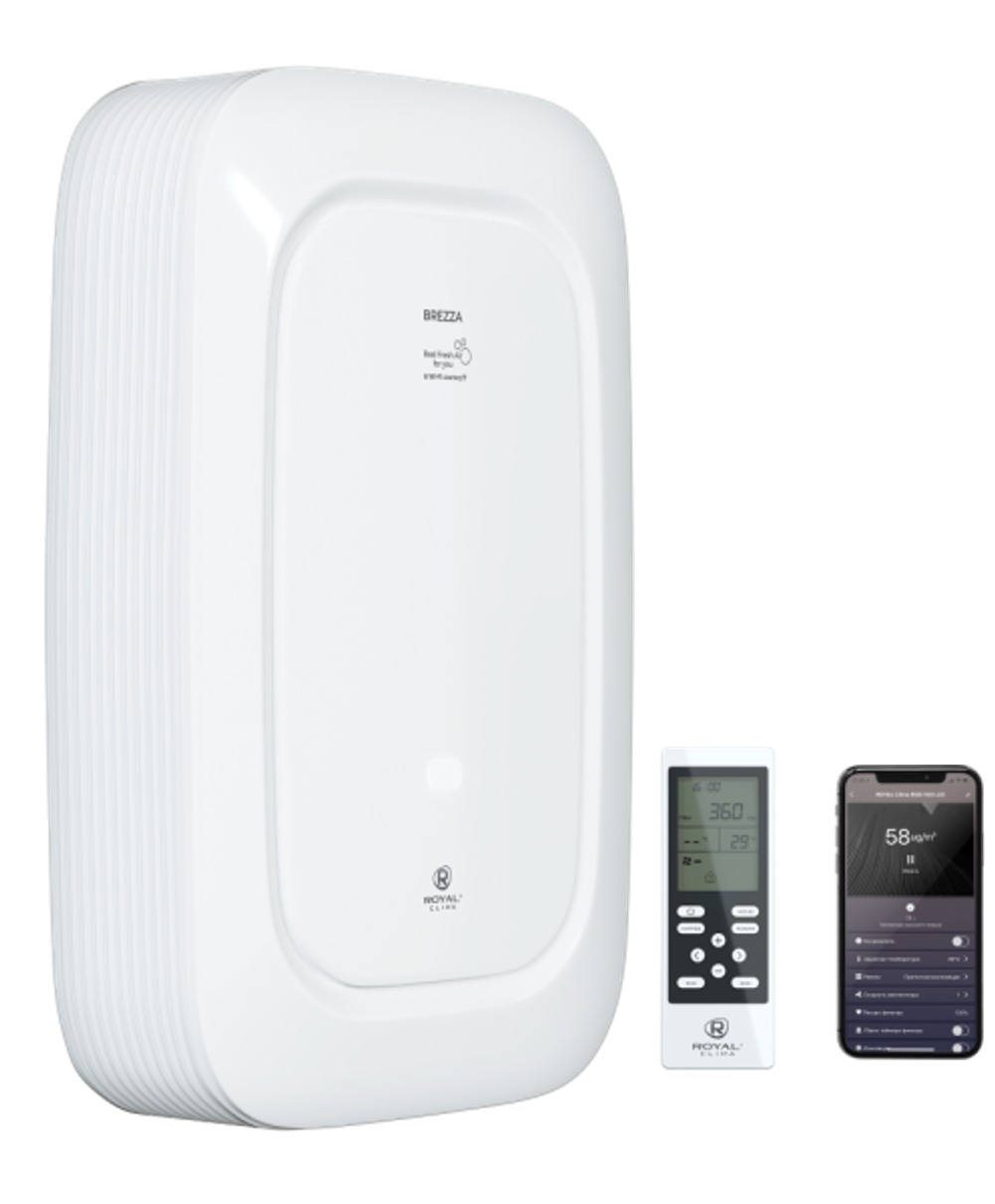 Приточно-очистительный комплекс ROYAL CLIMA BREZZA RCB 150 LUX + EH-1000
