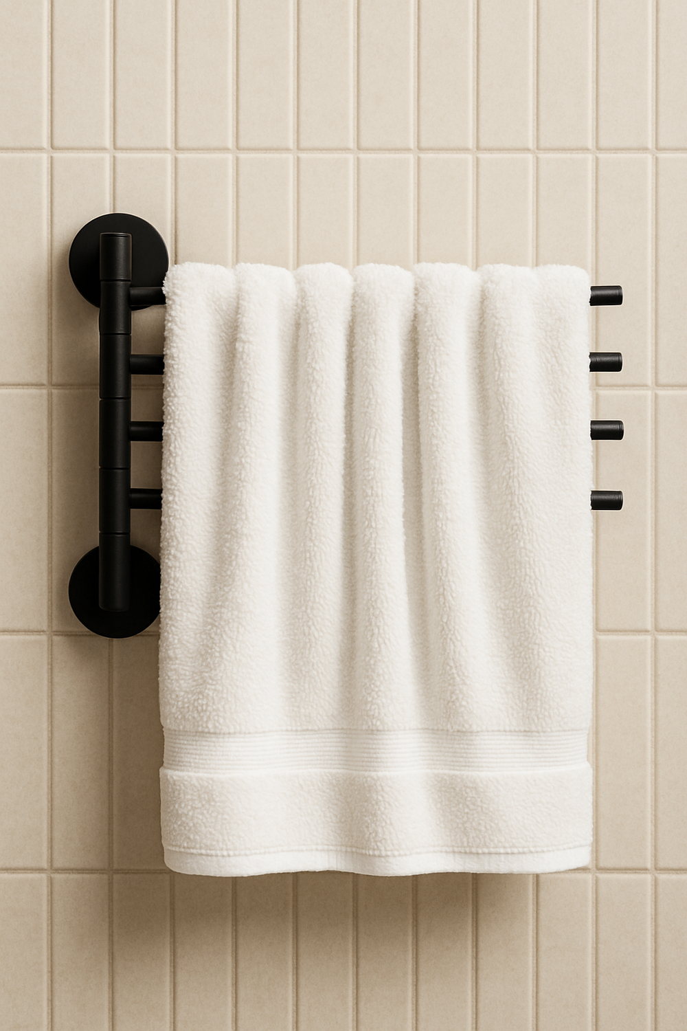 Держатель для полотенец STWORKI Киркенес S45361BK матовый черный