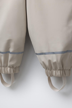 ZARA ПРОРЕЗИНЕННЫЙ КОМБИНЕЗОН WATER RESISTENT, ЭКРЮ