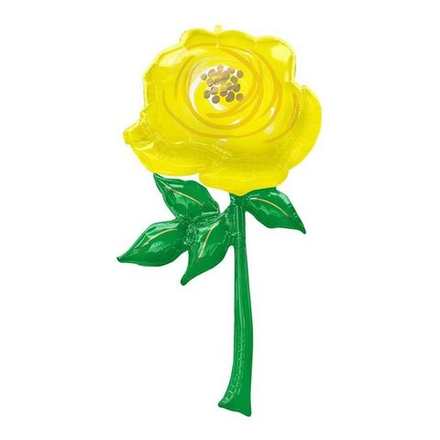 Шар фигура Цветок Роза желтая