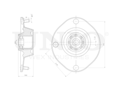 Опора амортизатора передняя левая UNIO RMP-13086