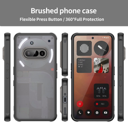 Защитный чехол с черными рамками для Nothing Phone 3a, задняя крышка тонированная прозрачная