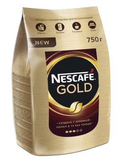 Кофе растворимый Нескафе Голд 750 г