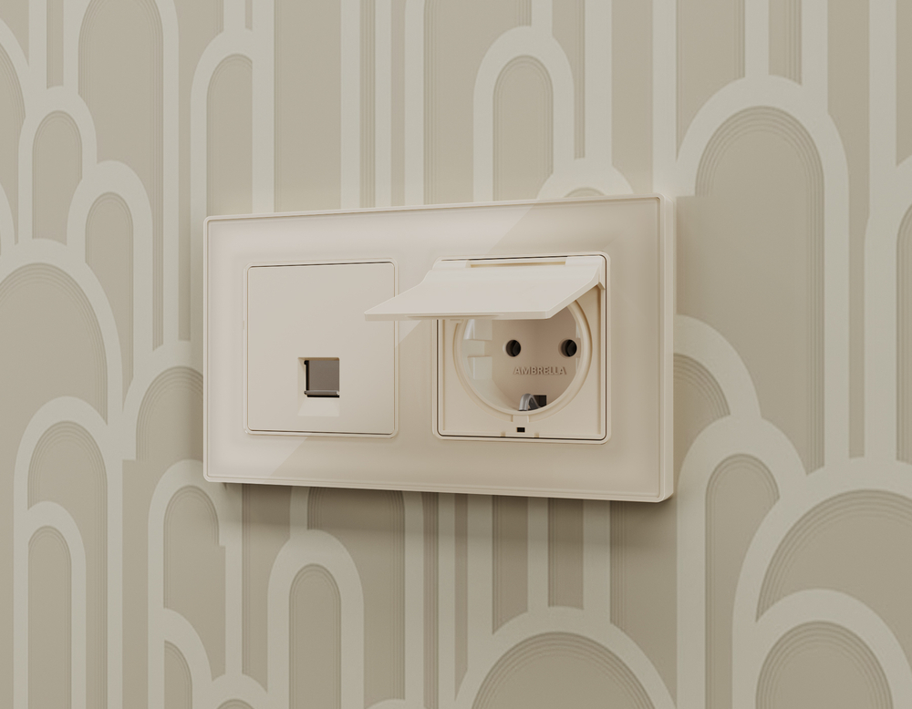 MA332010 Комплект механизма компьютерной розетки ALFA Бежевый матовый RJ-45(8P8C) CAT6 с шторкой QUANT (AP3320, VM188)