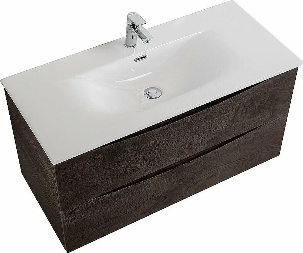 Тумба с раковиной BelBagno MARINO-CER-N-1000-2C-SO-RNG-P Rovere Nature Grigio
