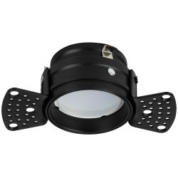 Светильник встраиваемый алюминиевый ЭРА KL99 BK безрамочный под штукатурку под лампу MR16 GU5.3 черный | Алюминиевые встраиваемые светильники