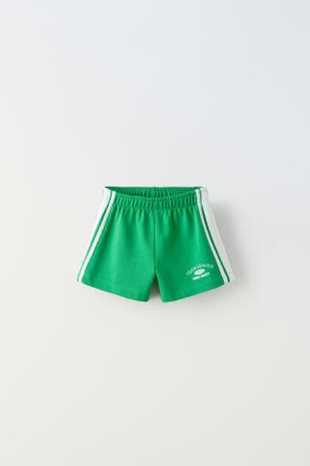 ZARA ШОРТЫ С ЛАМПАСАМИ, ЗЕЛЕНЫЙ