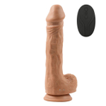 Телесный вибратор-реалистик с волнообразным движением ствола Dancer - 22,8 см. (Цвет: телесный)