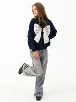 Кардиган для девочки AT1118 синий-белый