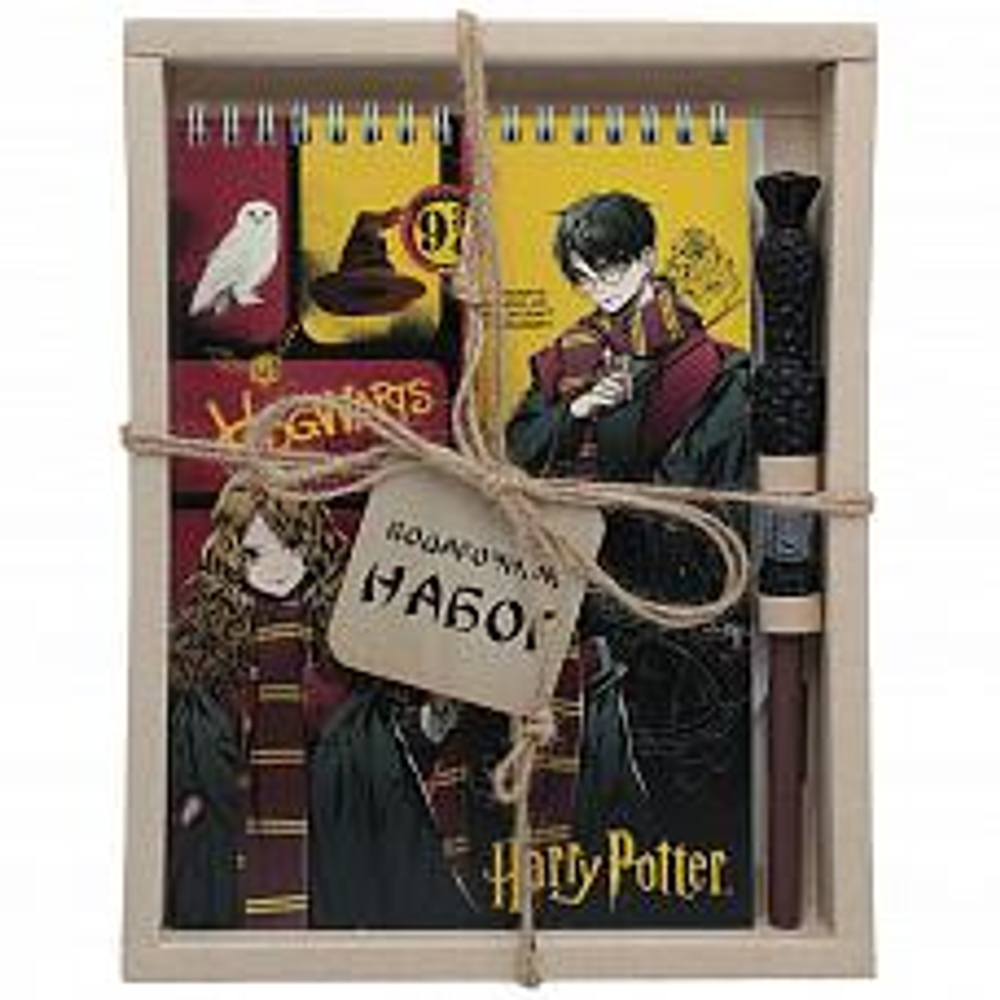 Набор Блокнот Гарри Поттер А5 60 листов + Ручка шариковая Волшебная палочка (вид 4) (Центрум)