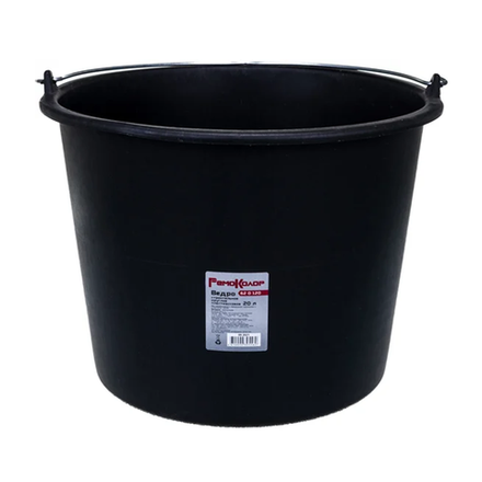 Ведро строительное круглое, пластмассовое, 20л, (шт.)