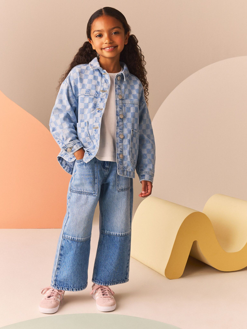 Куртка джинсовая для девочки Next B45-318, Голубой