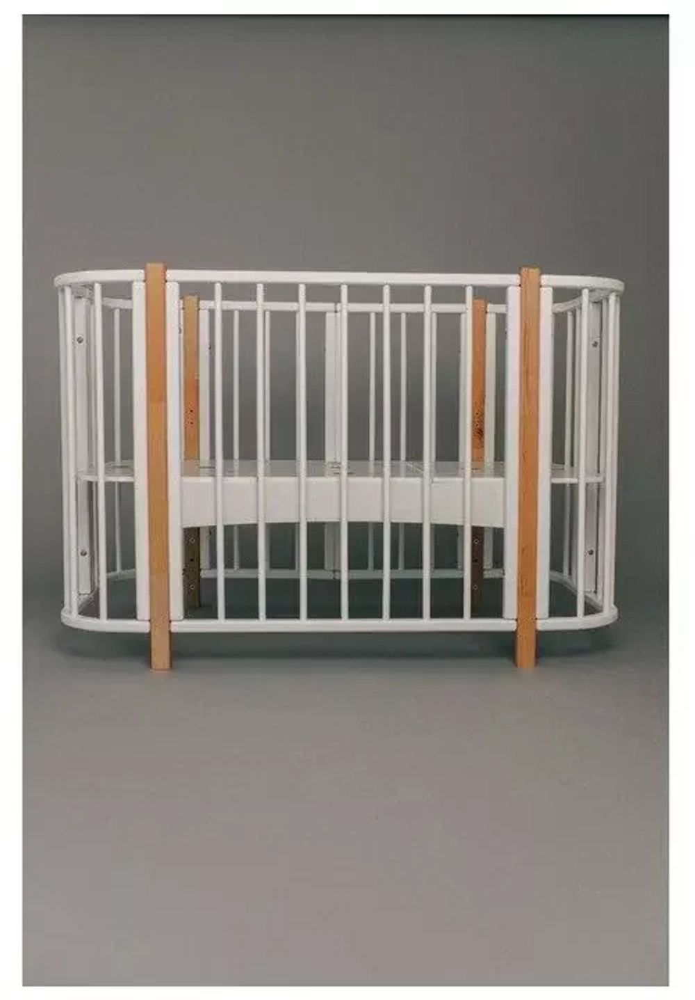 Кроватка-трансформер 4 в 1 "МеrryHappy Caramel" (МерриХэппи Карамель) 120*60 см, белый + бук