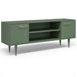 Тумба под ТВ Арт Колор matte 155см Классик Сильвер Зеленый нефрит матовый