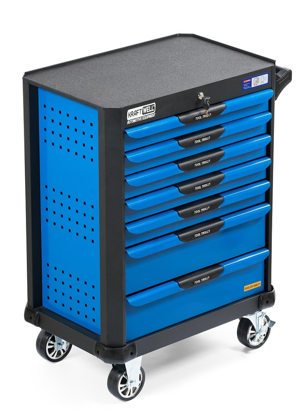 KraftWell KRW-TTB+SET277 Тележка профессиональная с 7 ящиками+инструмент 277 предметов