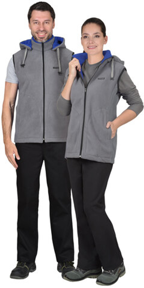 Жилет "Техно" (флис дублированный) серый (ЧЗ