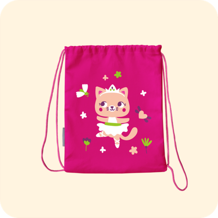 Мешок для сменки. Кошечка балерина