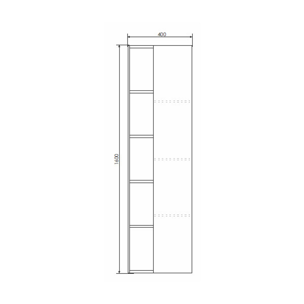 COMFORTY. Шкаф-колонна "Милан-40" белый глянец