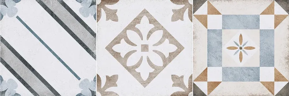 Настенная плитка ALMA Ceramica TWA11COR014 Costa Rica 60x20 микс матовая с орнаментом / пэчворк