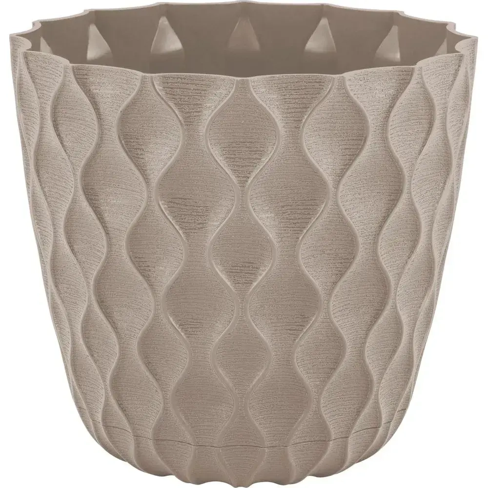 Горшок для цветов InGreen Wave с дренажной сеткой и съемным поддоном 2,5л, D175мм французс