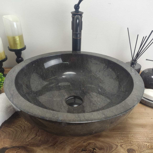 Раковина из мрамора Bowl Black Medium BM-60796 45*45*15