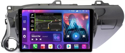 Магнитола для Toyota Hilux 8 2015-2023+ - FarCar S500-TS10 монитор 10.36" QLED на Android 14, Быстрая, CarPlay, 4G SIM-слот