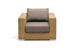 "Боно" лаунж-зона из искусственного ротанга, цвет соломенный