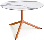 Столик ламинированный кофейный Scab Design Tripe Maxi, терракотовый, белый мрамор Каррара