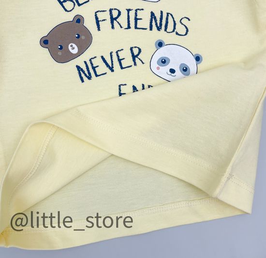 Комплект из футера "Smiley faces" нежно-голубой